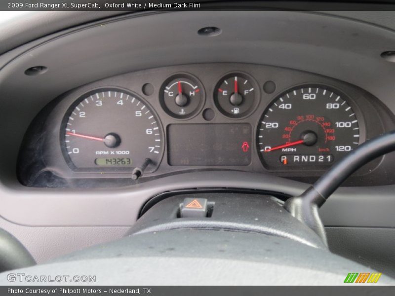 Oxford White / Medium Dark Flint 2009 Ford Ranger XL SuperCab