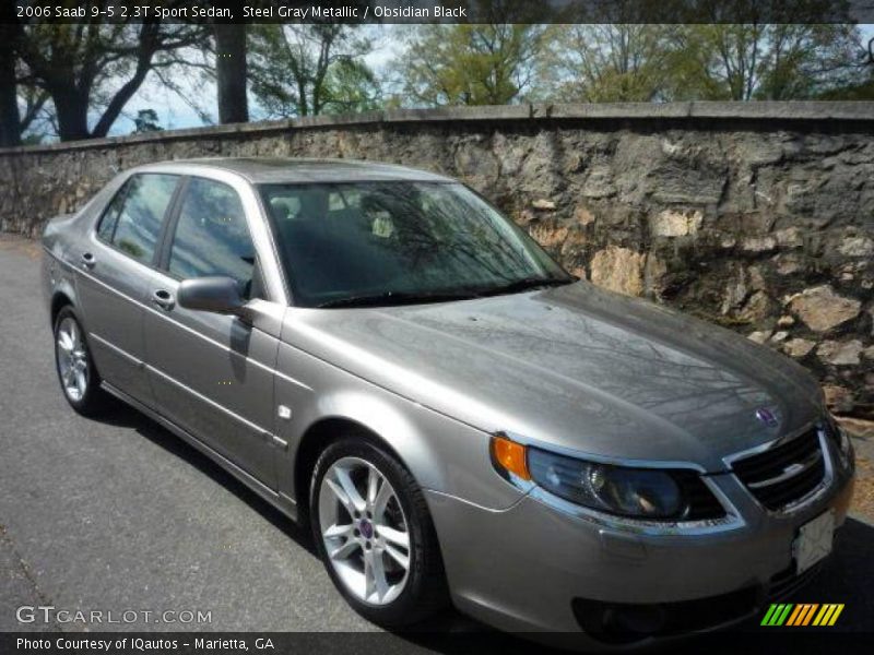 Steel Gray Metallic / Obsidian Black 2006 Saab 9-5 2.3T Sport Sedan