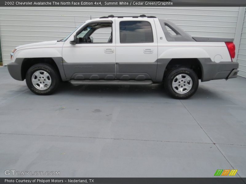 Summit White / Cedar Green/Graphite 2002 Chevrolet Avalanche The North Face Edition 4x4