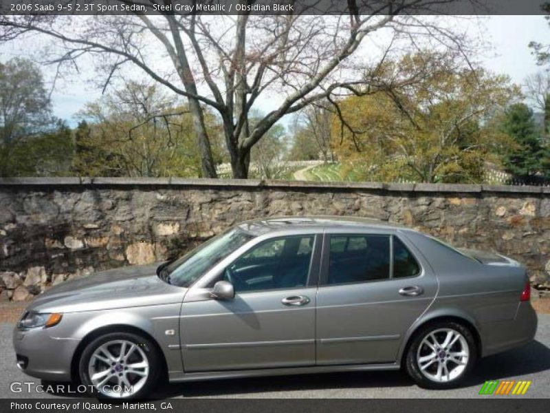 Steel Gray Metallic / Obsidian Black 2006 Saab 9-5 2.3T Sport Sedan