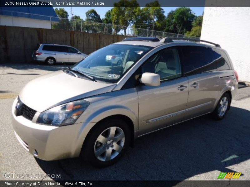 Coral Sand Metallic / Beige 2006 Nissan Quest 3.5 SE