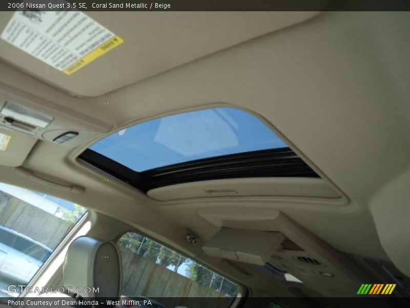 Coral Sand Metallic / Beige 2006 Nissan Quest 3.5 SE