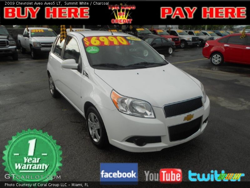 Summit White / Charcoal 2009 Chevrolet Aveo Aveo5 LT