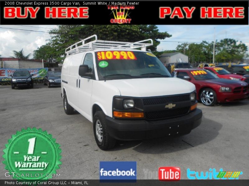 Summit White / Medium Pewter 2008 Chevrolet Express 3500 Cargo Van