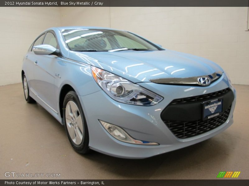 Blue Sky Metallic / Gray 2012 Hyundai Sonata Hybrid