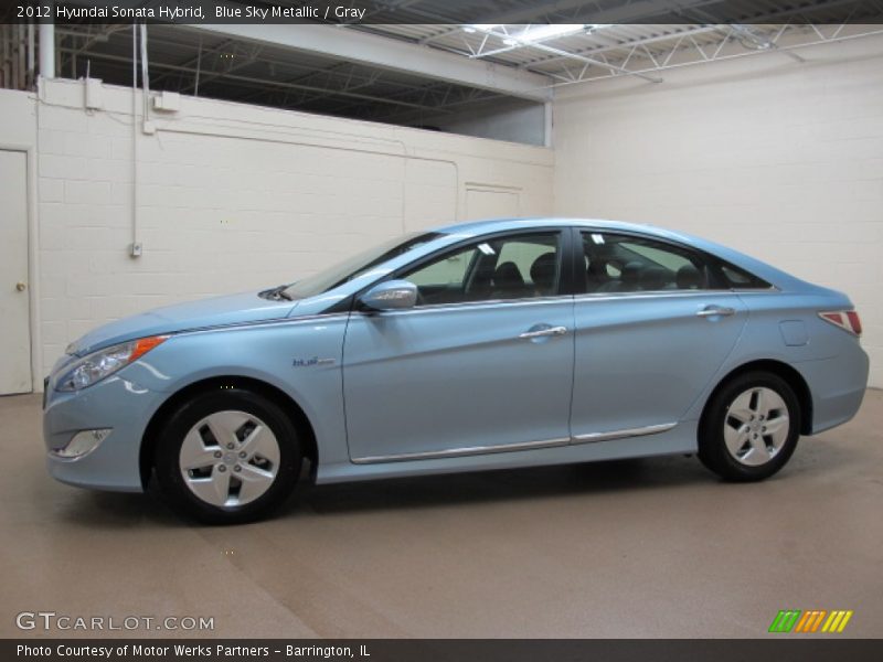 Blue Sky Metallic / Gray 2012 Hyundai Sonata Hybrid