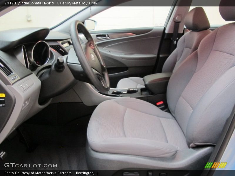 Blue Sky Metallic / Gray 2012 Hyundai Sonata Hybrid