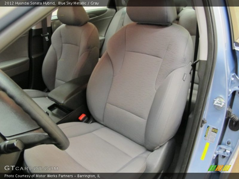 Blue Sky Metallic / Gray 2012 Hyundai Sonata Hybrid