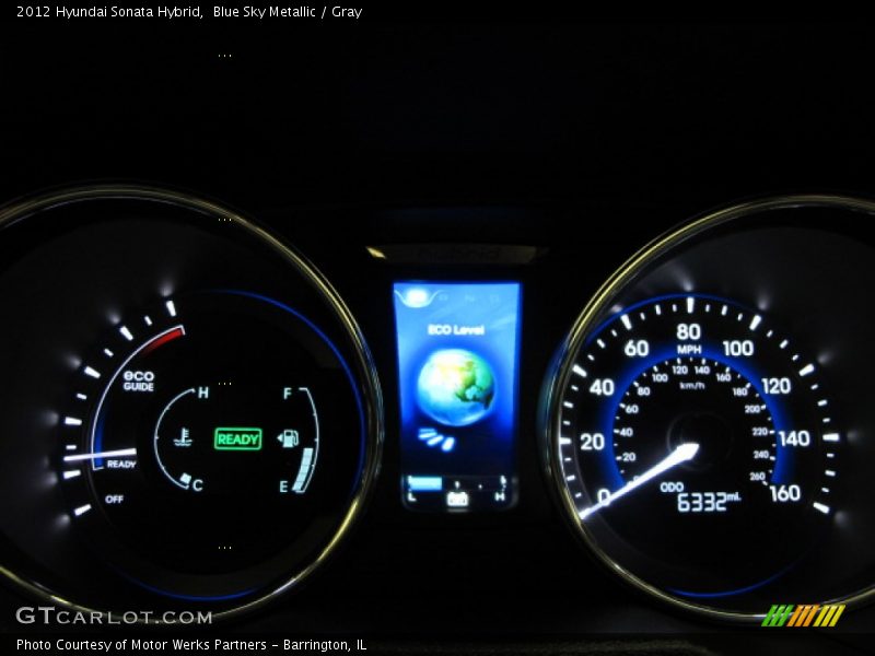 Blue Sky Metallic / Gray 2012 Hyundai Sonata Hybrid