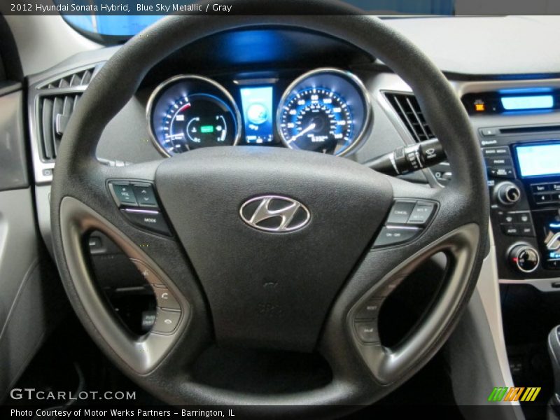 Blue Sky Metallic / Gray 2012 Hyundai Sonata Hybrid