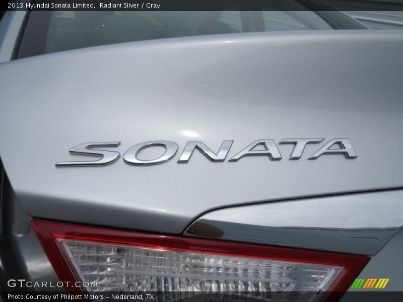 Radiant Silver / Gray 2013 Hyundai Sonata Limited