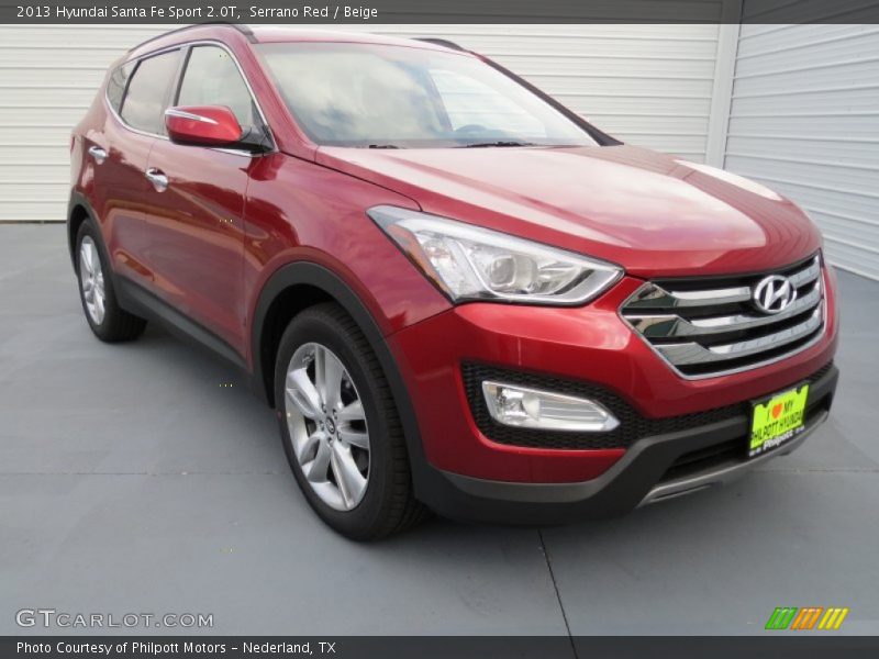 Serrano Red / Beige 2013 Hyundai Santa Fe Sport 2.0T