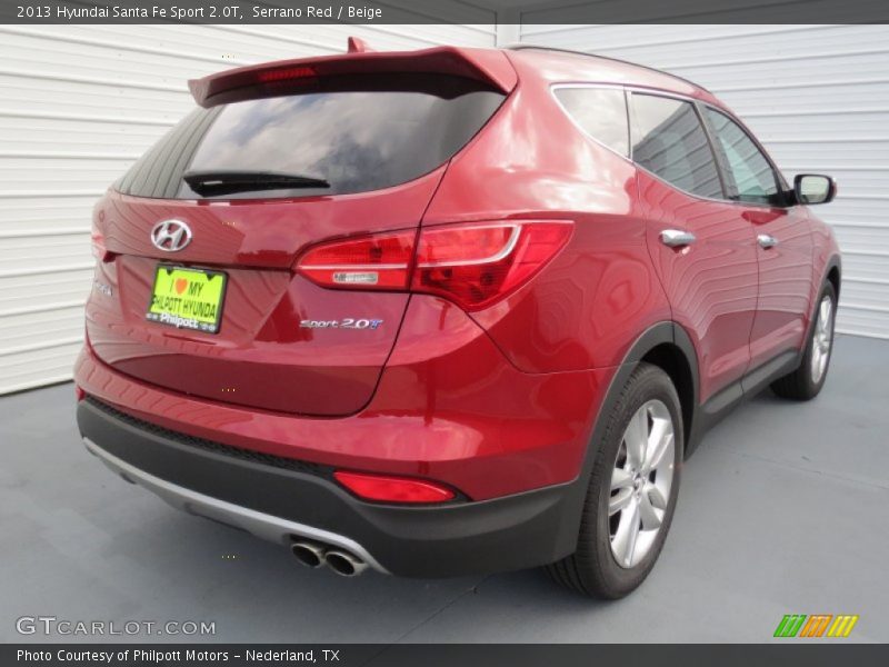 Serrano Red / Beige 2013 Hyundai Santa Fe Sport 2.0T