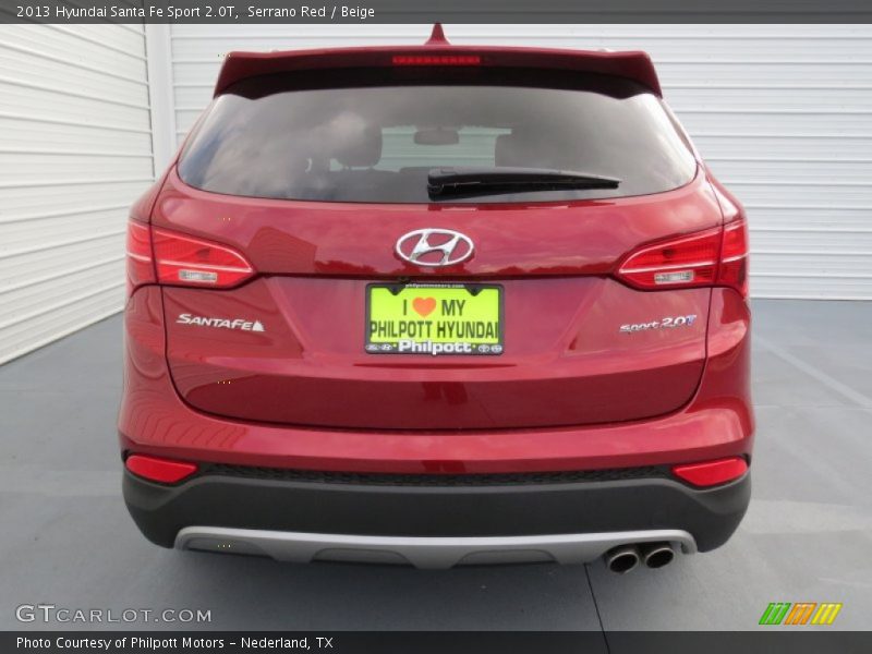 Serrano Red / Beige 2013 Hyundai Santa Fe Sport 2.0T