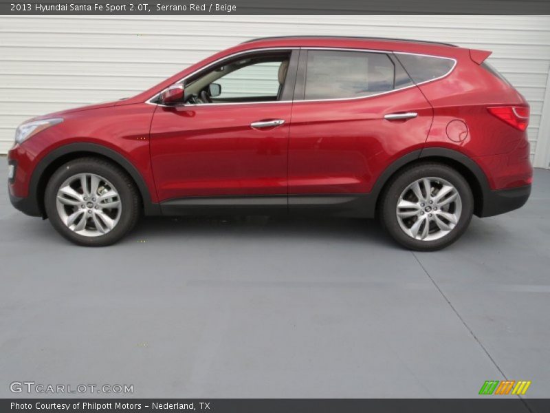 Serrano Red / Beige 2013 Hyundai Santa Fe Sport 2.0T