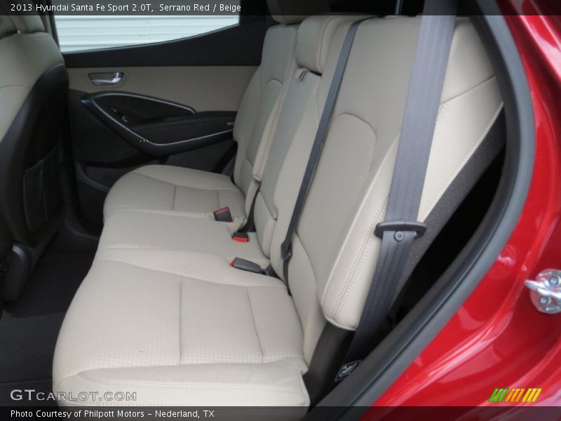 Rear Seat of 2013 Santa Fe Sport 2.0T