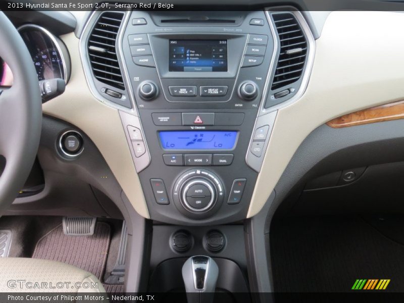 Controls of 2013 Santa Fe Sport 2.0T
