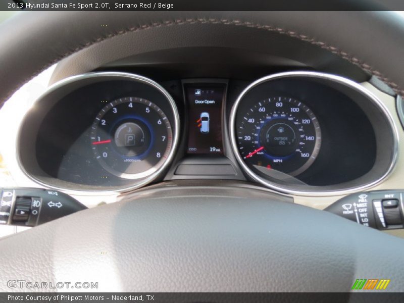 Serrano Red / Beige 2013 Hyundai Santa Fe Sport 2.0T