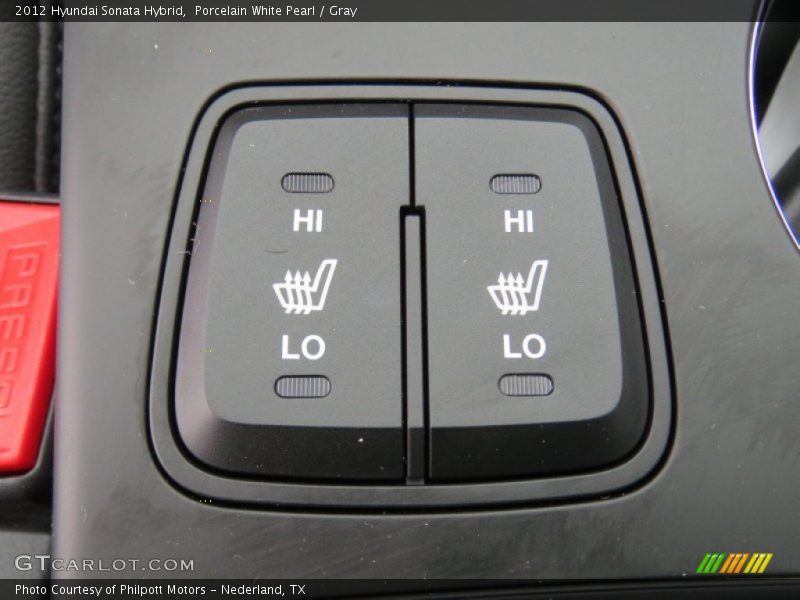Porcelain White Pearl / Gray 2012 Hyundai Sonata Hybrid