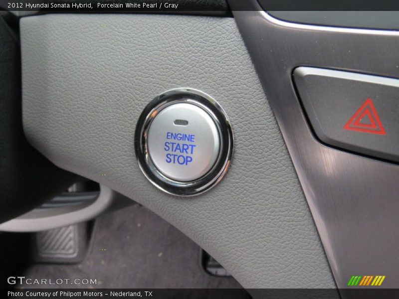 Porcelain White Pearl / Gray 2012 Hyundai Sonata Hybrid