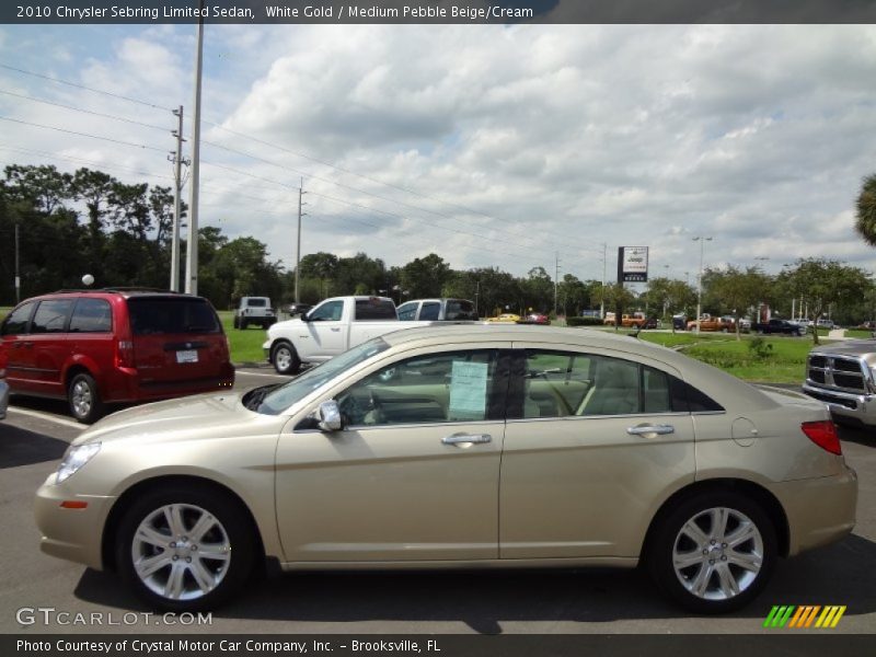 White Gold / Medium Pebble Beige/Cream 2010 Chrysler Sebring Limited Sedan