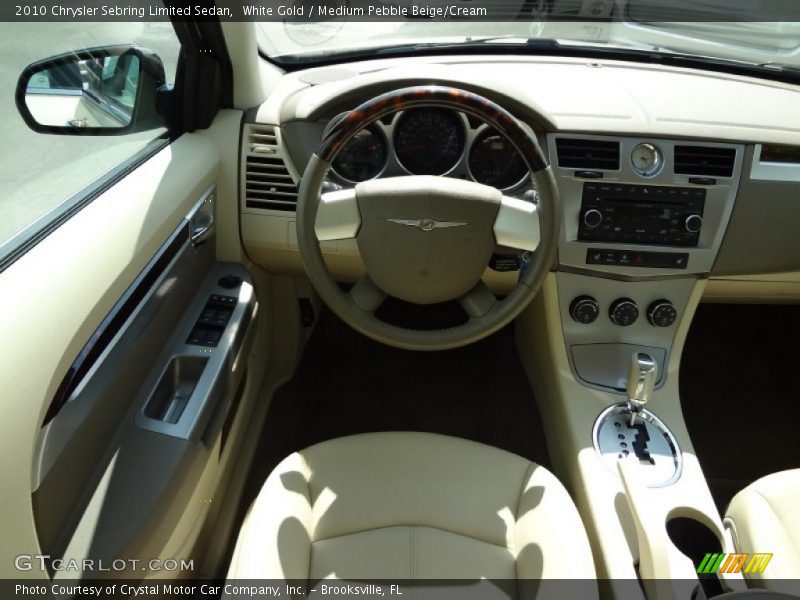 White Gold / Medium Pebble Beige/Cream 2010 Chrysler Sebring Limited Sedan
