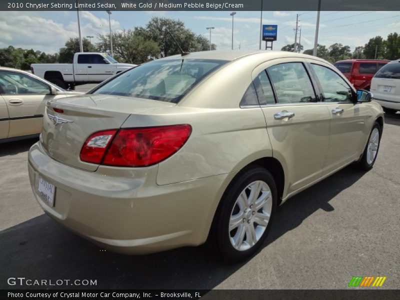 White Gold / Medium Pebble Beige/Cream 2010 Chrysler Sebring Limited Sedan