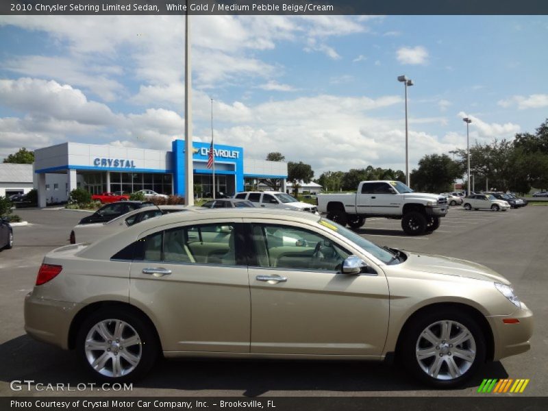 White Gold / Medium Pebble Beige/Cream 2010 Chrysler Sebring Limited Sedan