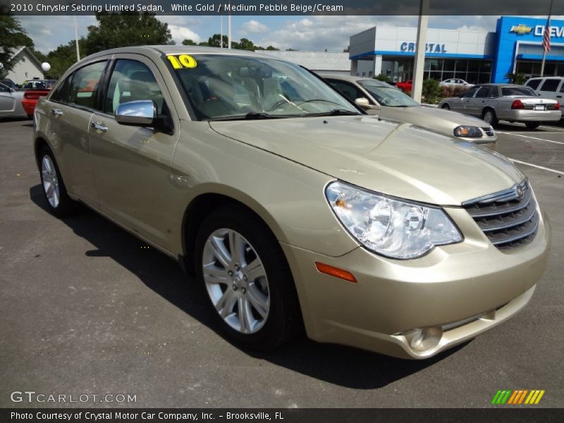 White Gold / Medium Pebble Beige/Cream 2010 Chrysler Sebring Limited Sedan