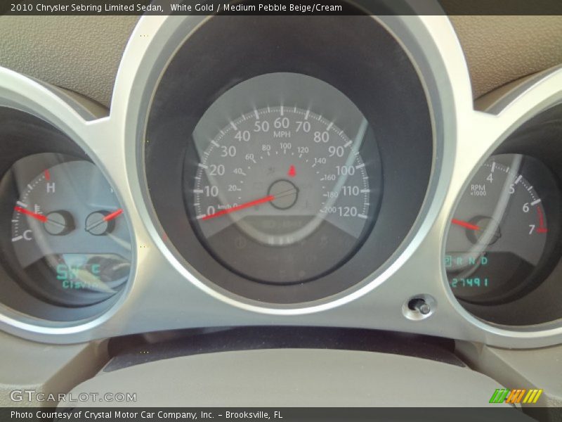 White Gold / Medium Pebble Beige/Cream 2010 Chrysler Sebring Limited Sedan