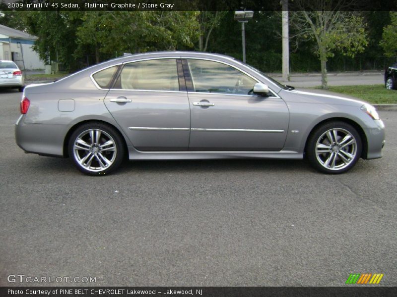 Platinum Graphite / Stone Gray 2009 Infiniti M 45 Sedan