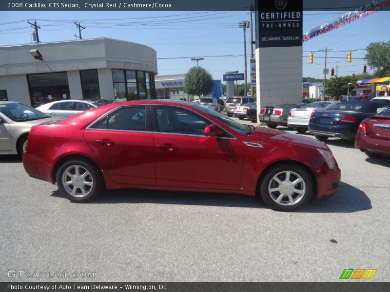 Crystal Red / Cashmere/Cocoa 2008 Cadillac CTS Sedan