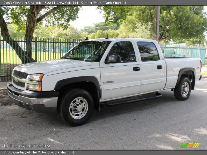 Summit White / Dark Charcoal 2003 Chevrolet Silverado 1500 LT Crew Cab 4x4