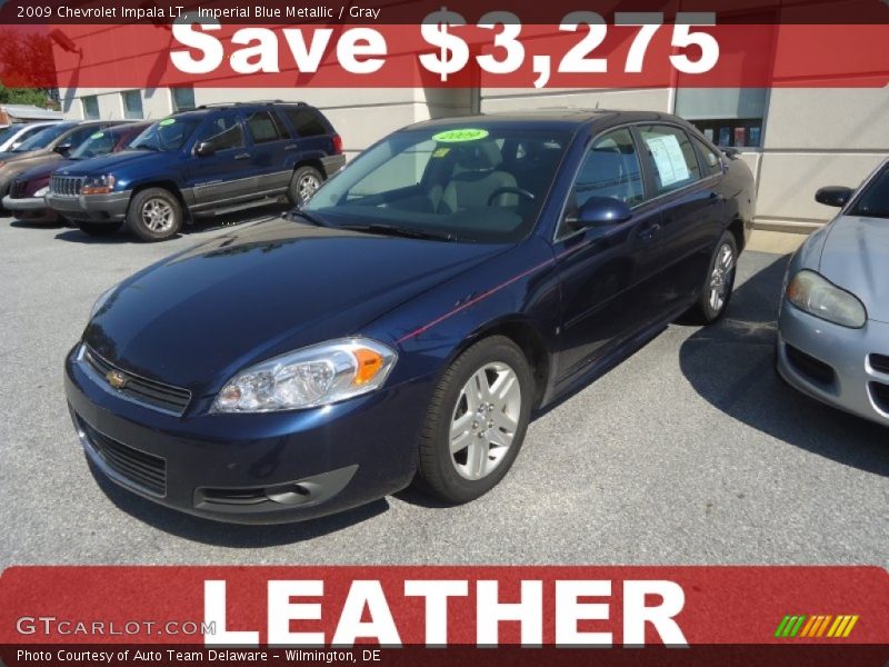 Imperial Blue Metallic / Gray 2009 Chevrolet Impala LT