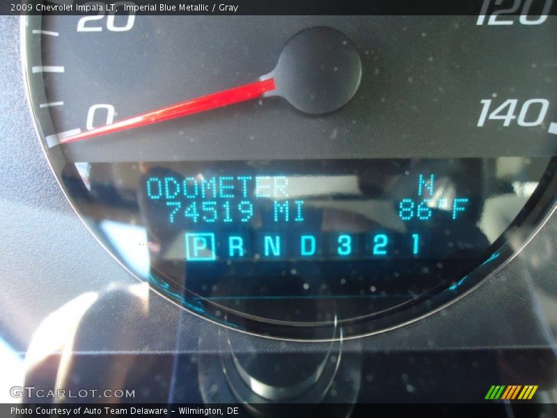 Imperial Blue Metallic / Gray 2009 Chevrolet Impala LT