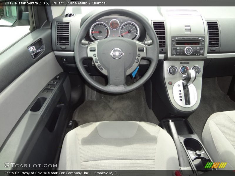 Brilliant Silver Metallic / Charcoal 2012 Nissan Sentra 2.0 S