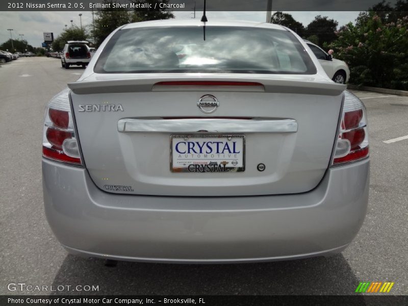 Brilliant Silver Metallic / Charcoal 2012 Nissan Sentra 2.0 S