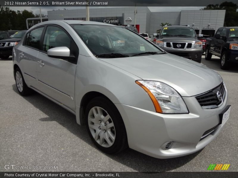 Brilliant Silver Metallic / Charcoal 2012 Nissan Sentra 2.0 S