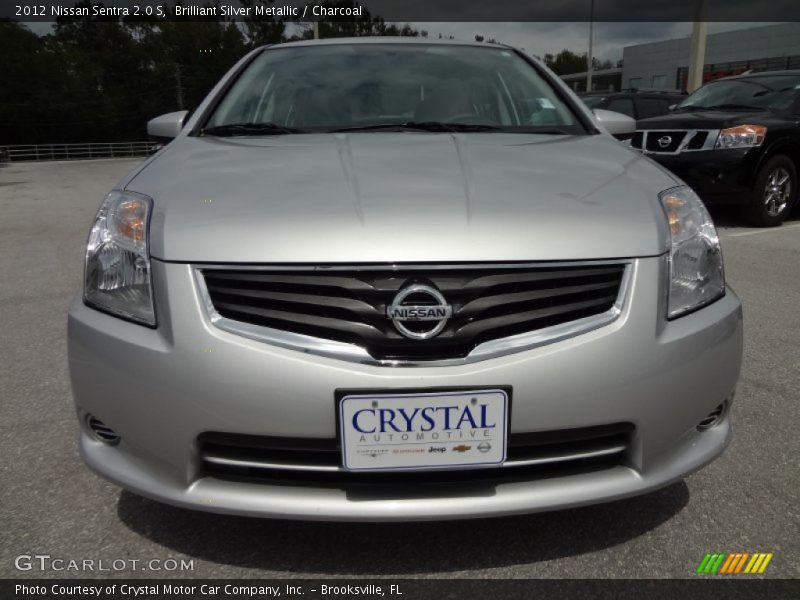 Brilliant Silver Metallic / Charcoal 2012 Nissan Sentra 2.0 S