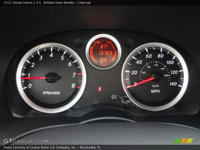 Brilliant Silver Metallic / Charcoal 2012 Nissan Sentra 2.0 S