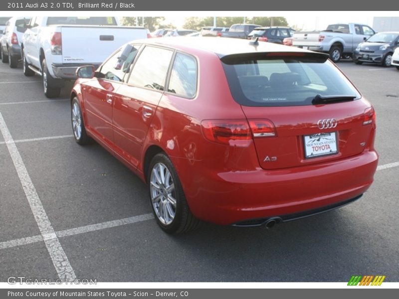 Brilliant Red / Black 2011 Audi A3 2.0 TDI