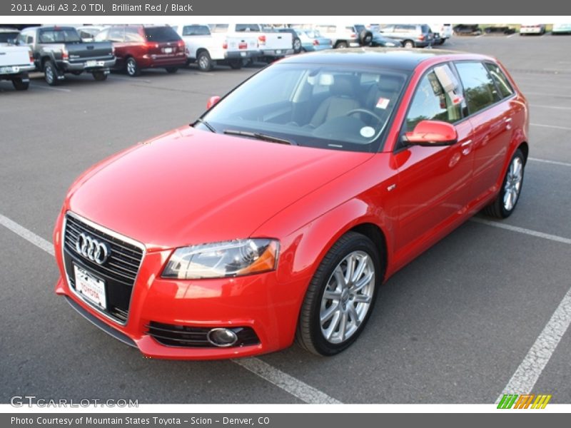 Brilliant Red / Black 2011 Audi A3 2.0 TDI