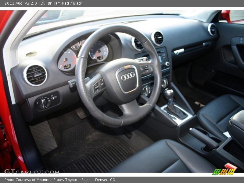Brilliant Red / Black 2011 Audi A3 2.0 TDI