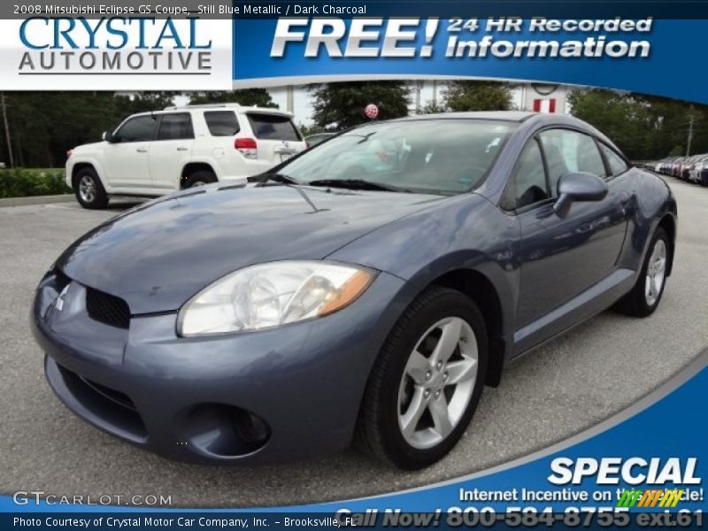 Still Blue Metallic / Dark Charcoal 2008 Mitsubishi Eclipse GS Coupe
