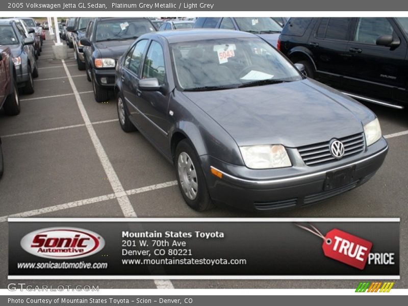 Platinum Grey Metallic / Light Grey 2005 Volkswagen Jetta GL Sedan
