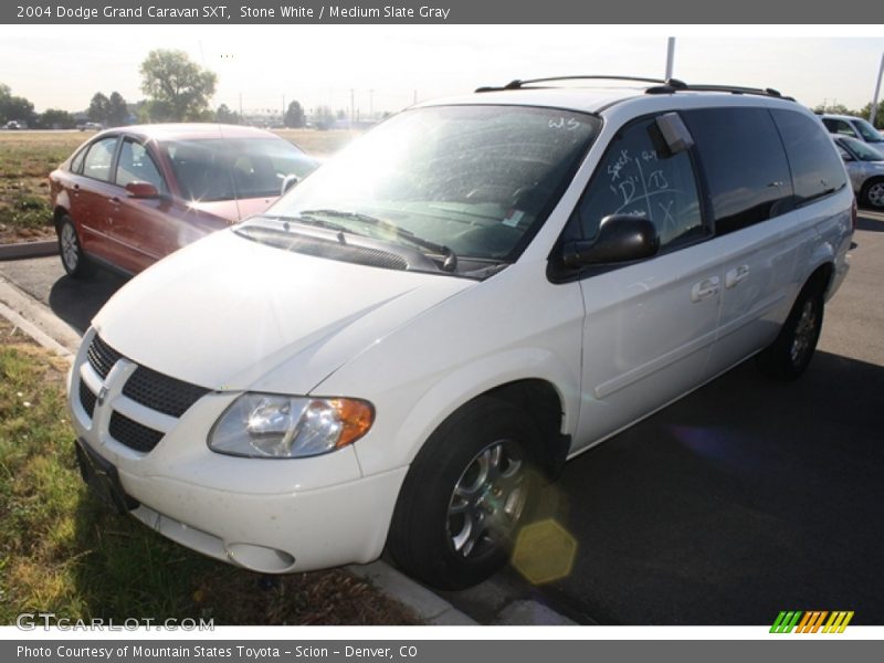 Stone White / Medium Slate Gray 2004 Dodge Grand Caravan SXT