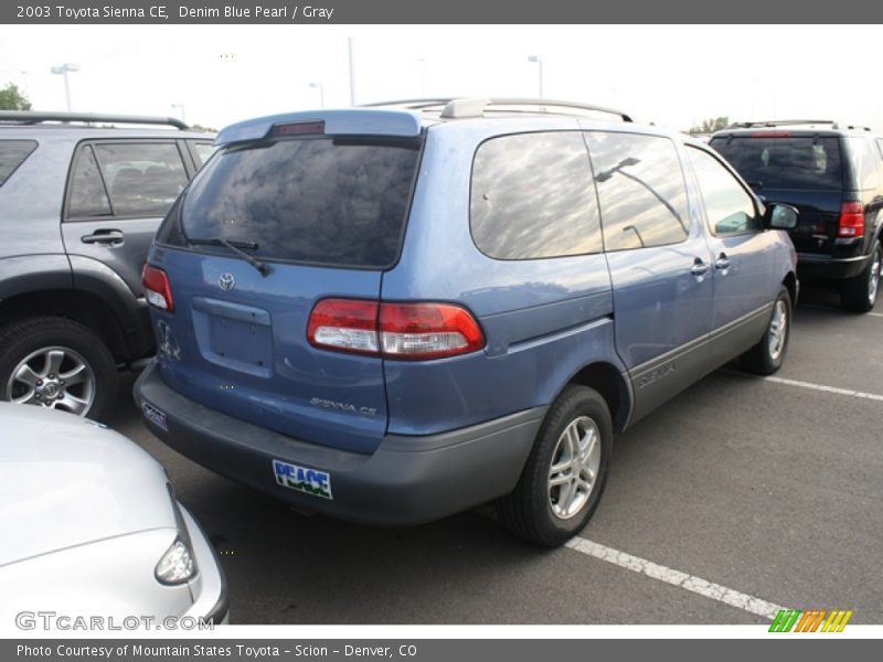 Denim Blue Pearl / Gray 2003 Toyota Sienna CE