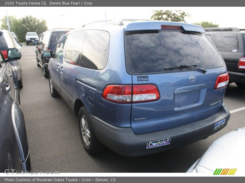 Denim Blue Pearl / Gray 2003 Toyota Sienna CE