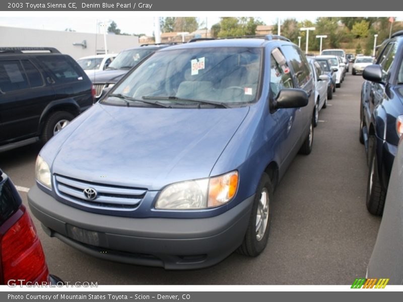 Denim Blue Pearl / Gray 2003 Toyota Sienna CE