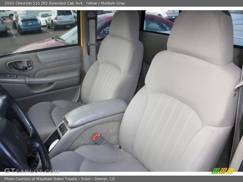 Yellow / Medium Gray 2003 Chevrolet S10 ZR2 Extended Cab 4x4